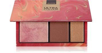 Avon 3-в-1 Палетка для макияжа лица: румяна, бронзер, хайлайтер, 3.8 г (Золота Часина / Golden Hour) 1550515 фото