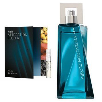 Avon Туалетная вода Attraction Closer для него - пробный образец 0.6 мл. Aромат для мужчин 1550893 фото
