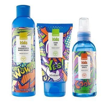 Avon Kids Детский набор 3-в-1 для мальчиков туал. вода 150 мл + шампунь-гель 2в1 200 мл гель для волос 50 мл 1552682 фото