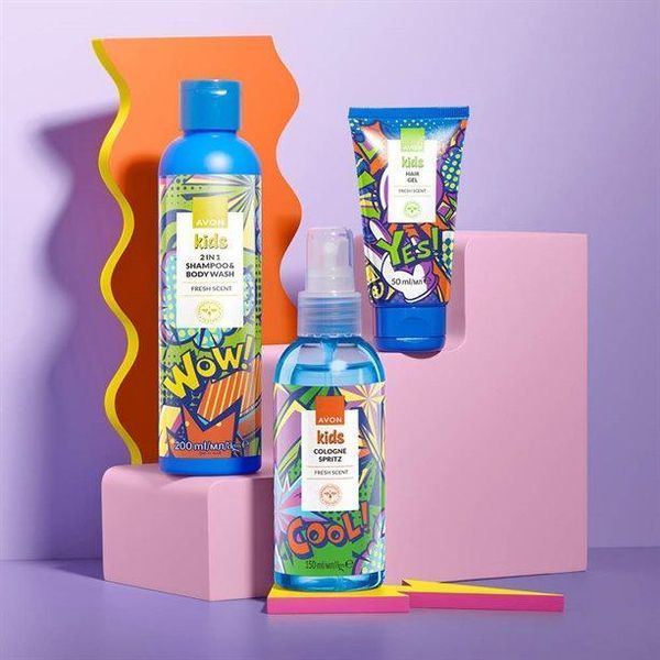 Avon Kids Детский набор 3-в-1 для мальчиков туал. вода 150 мл + шампунь-гель 2в1 200 мл гель для волос 50 мл 1552682 фото