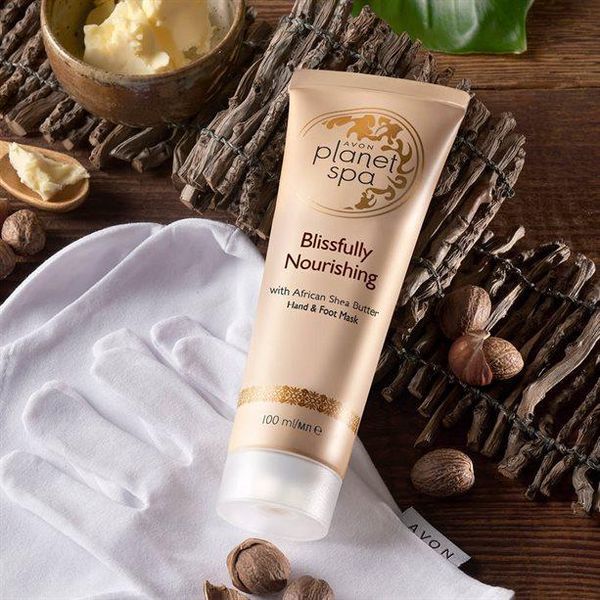 Avon Увлажняющая и ухаживающая маска для рук и ног с маслом африканского дерева Ши &laquo;Непревзойденное питание&raquo; 1547904 фото
